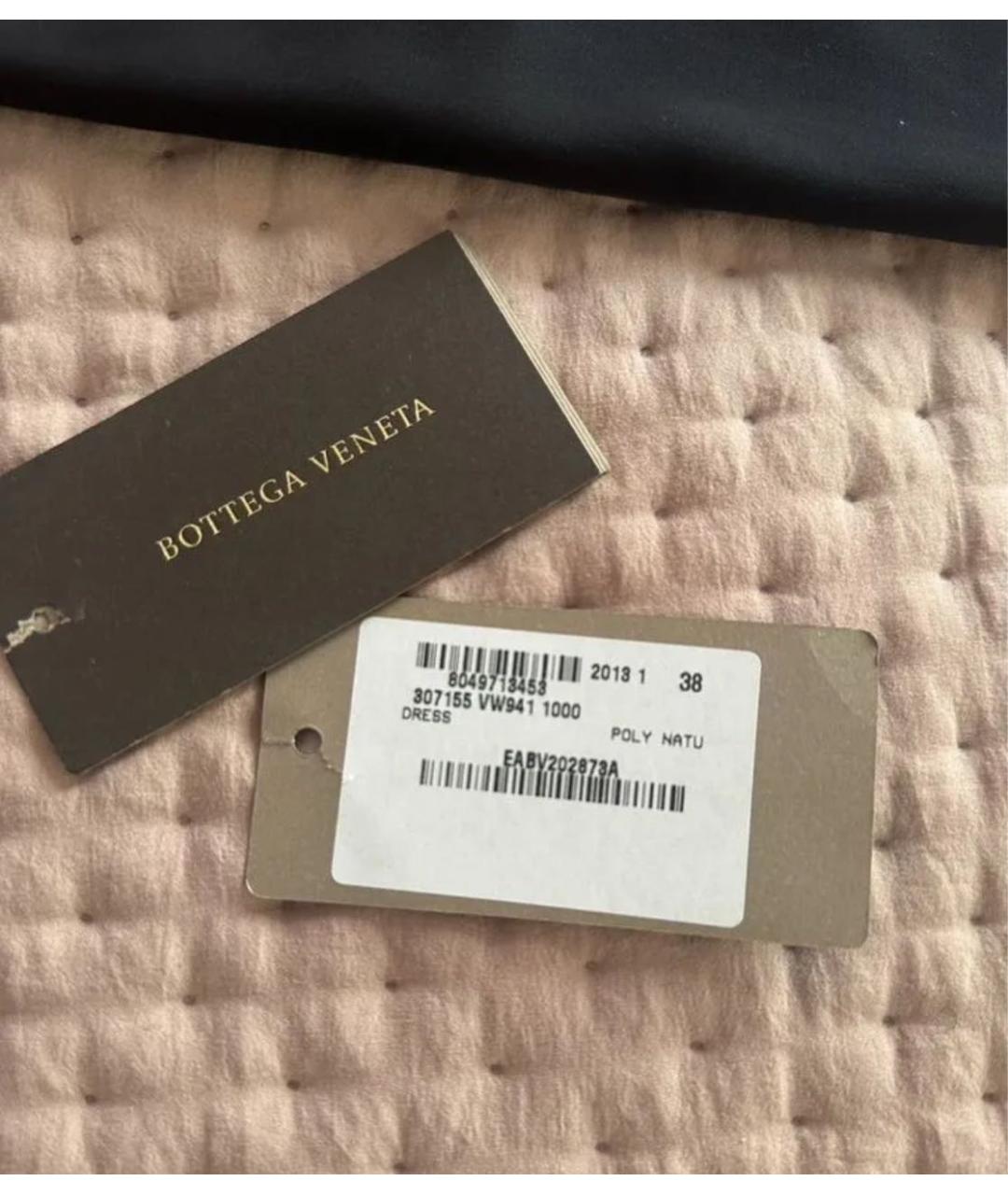 BOTTEGA VENETA Черное шелковое повседневное платье, фото 6