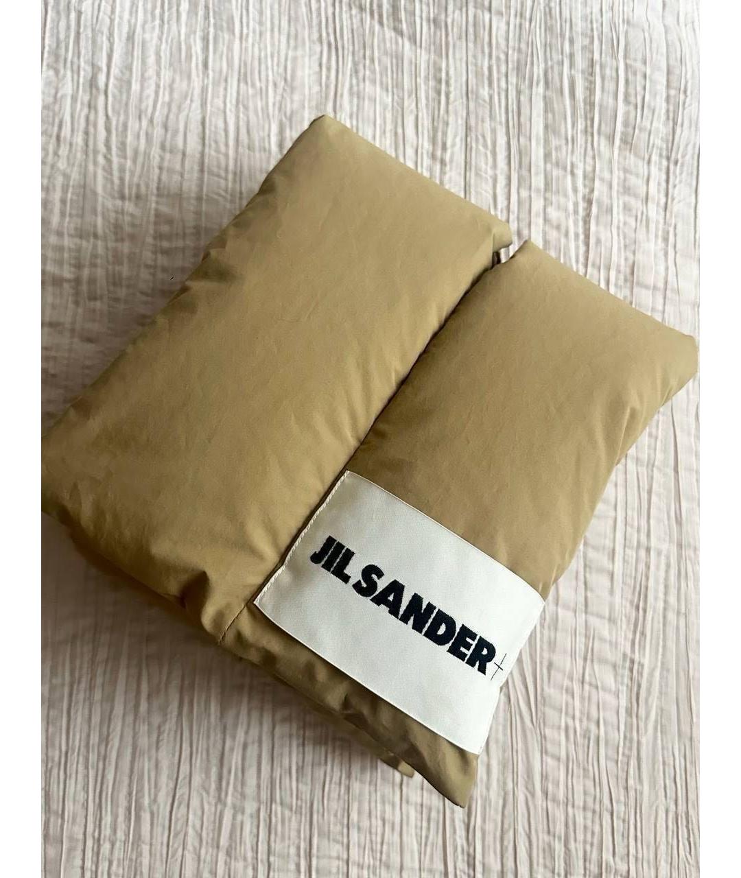 JIL SANDER Бежевый шарф, фото 3