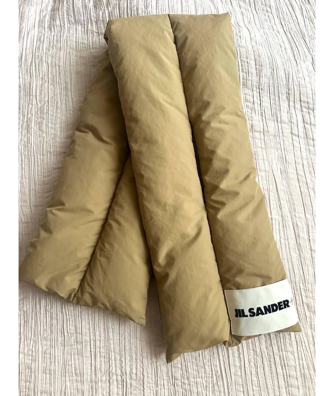 JIL SANDER Бежевый шарф, фото 5