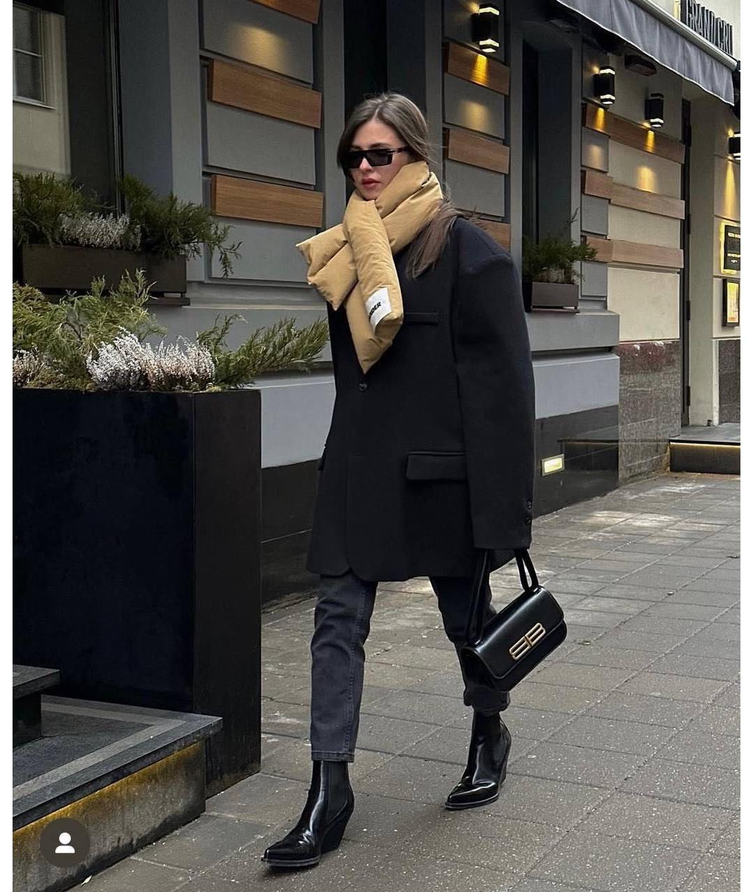 JIL SANDER Бежевый шарф, фото 7