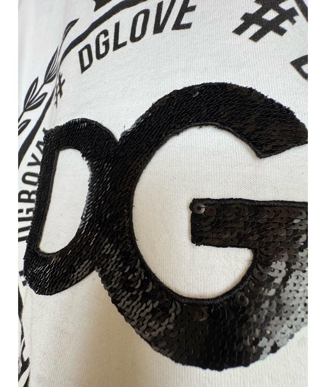 DOLCE&GABBANA Белая хлопковая футболка, фото 3