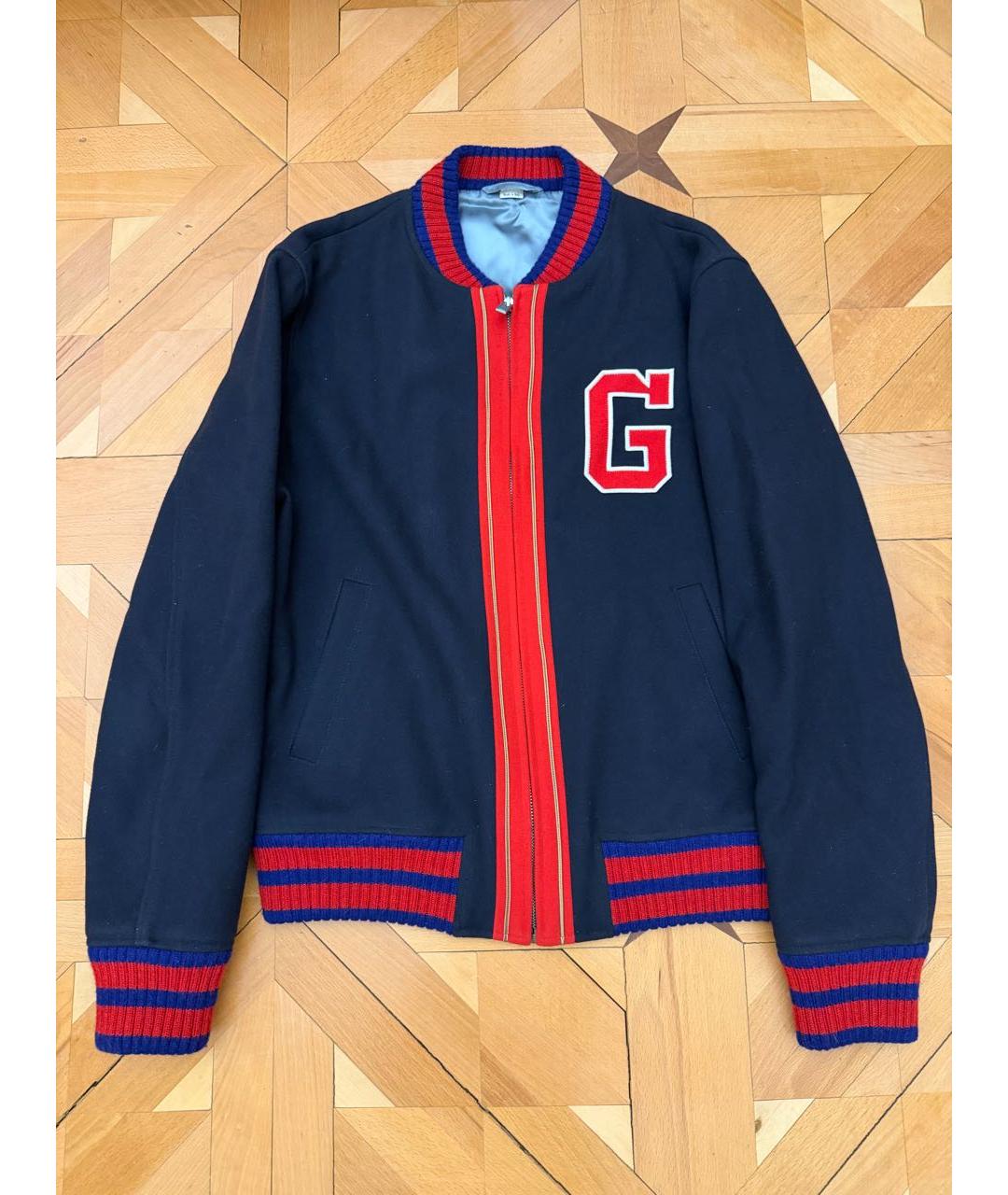 GUCCI Темно-синяя шерстяная куртка, фото 4