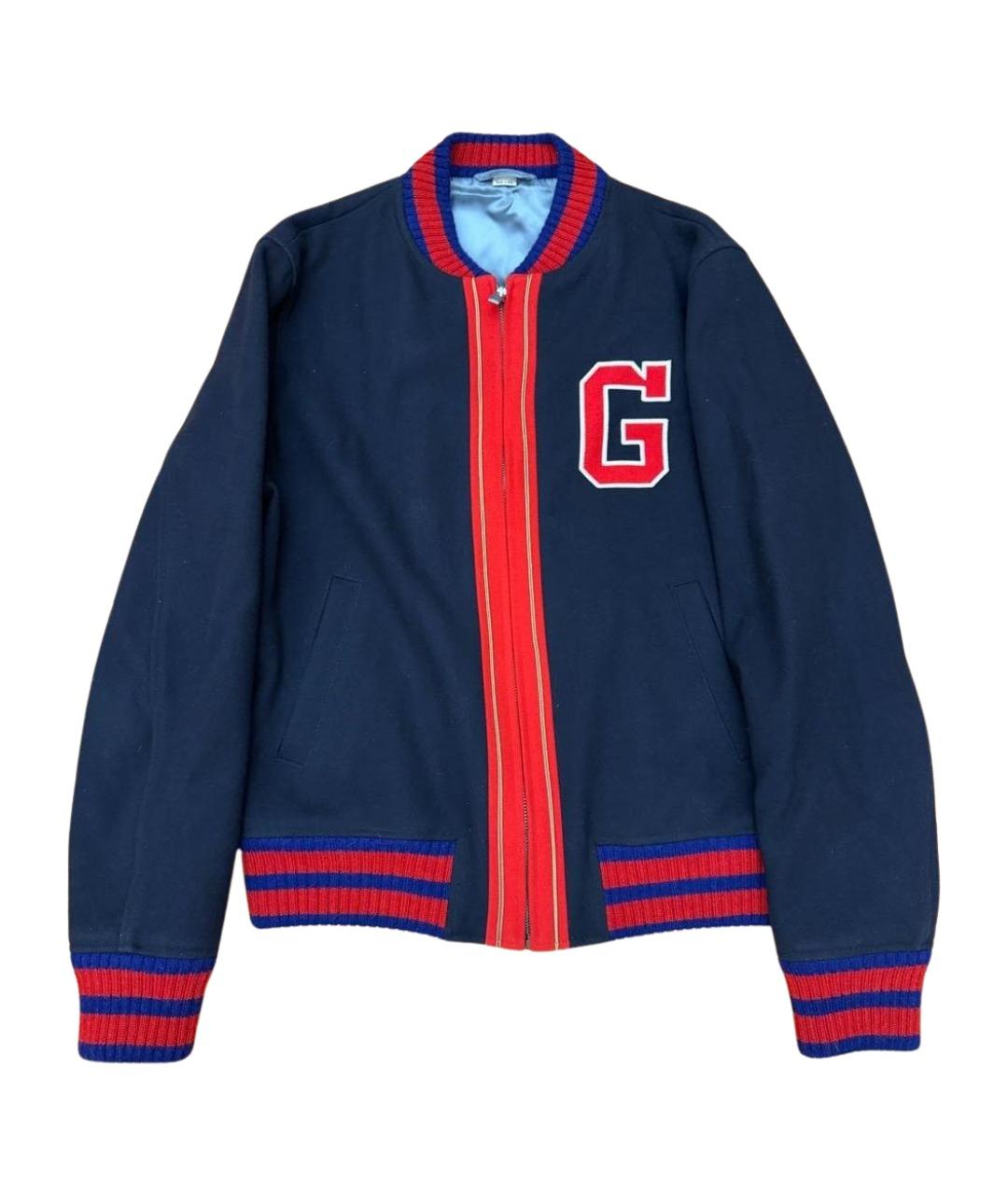 GUCCI Темно-синяя шерстяная куртка, фото 1