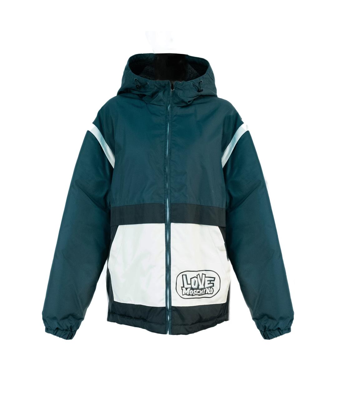 LOVE MOSCHINO Зеленая полиэстеровая куртка, фото 1
