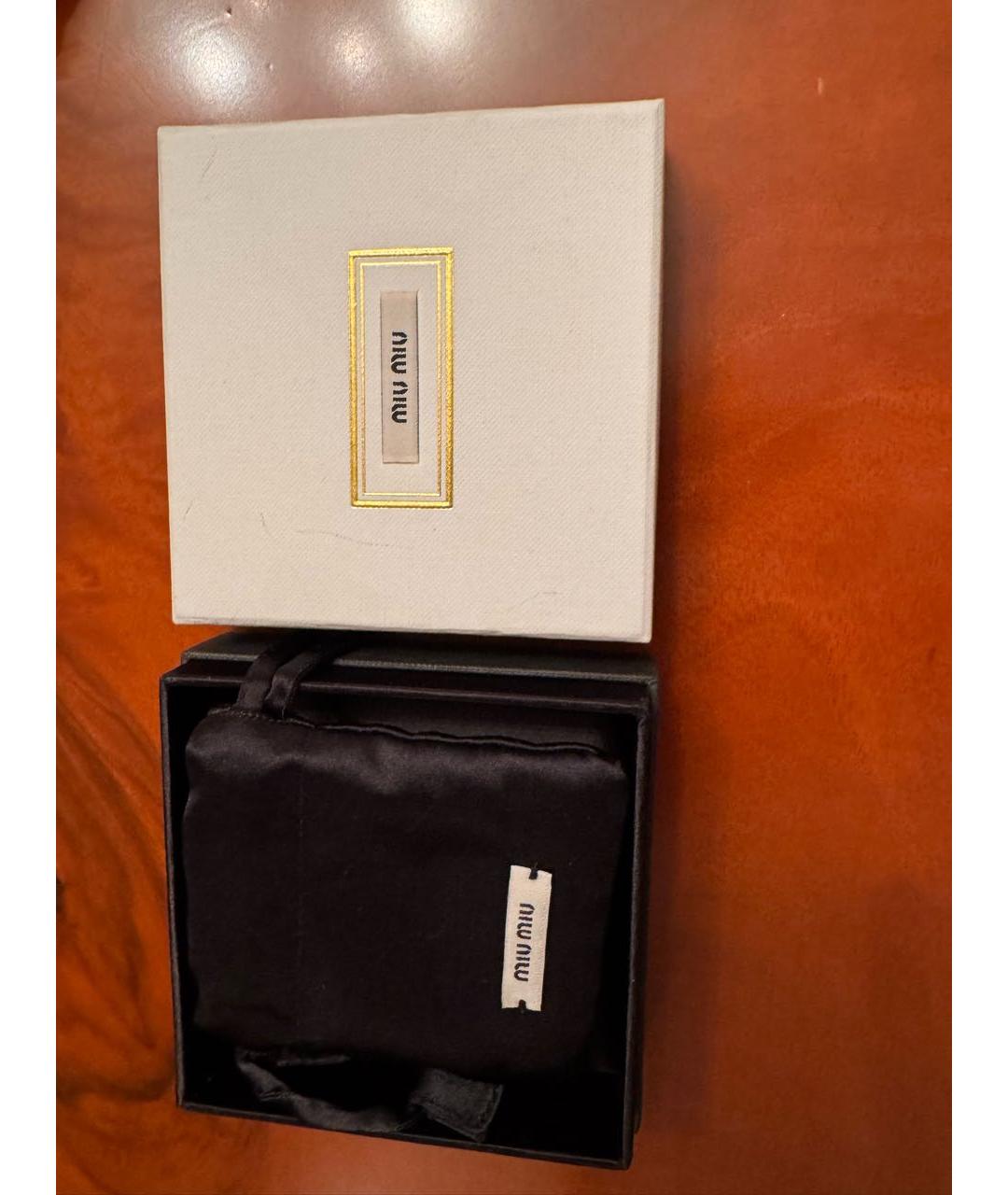 MIU MIU Золотые металлические клипсы, фото 4