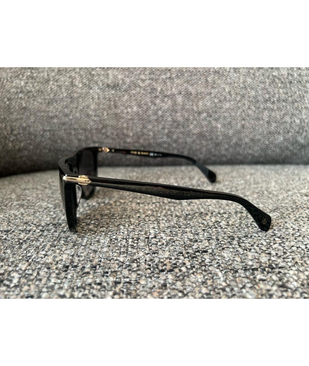 RAG & BONE Черные пластиковые солнцезащитные очки, фото 4