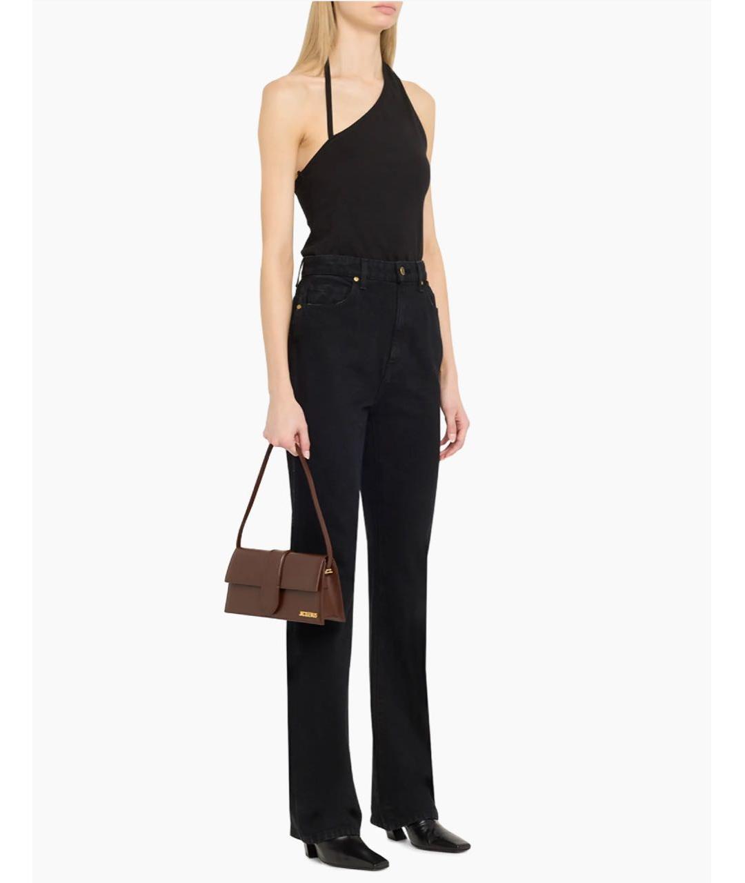 JACQUEMUS Коричневая кожаная сумка через плечо, фото 6