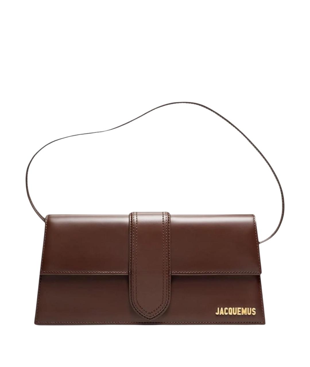 JACQUEMUS Коричневая кожаная сумка через плечо, фото 1