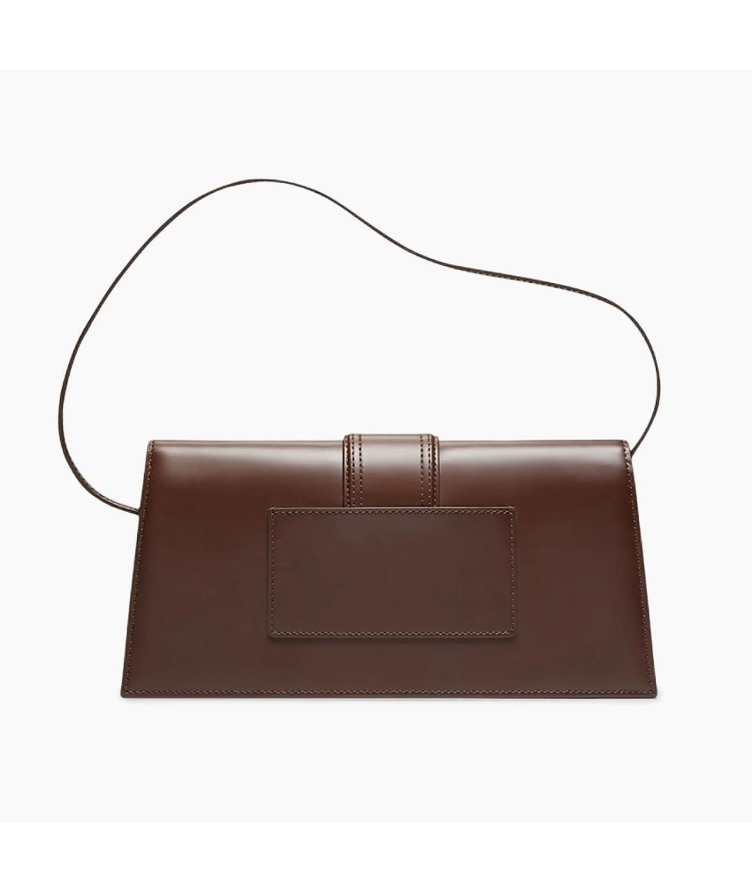 JACQUEMUS Коричневая кожаная сумка через плечо, фото 3