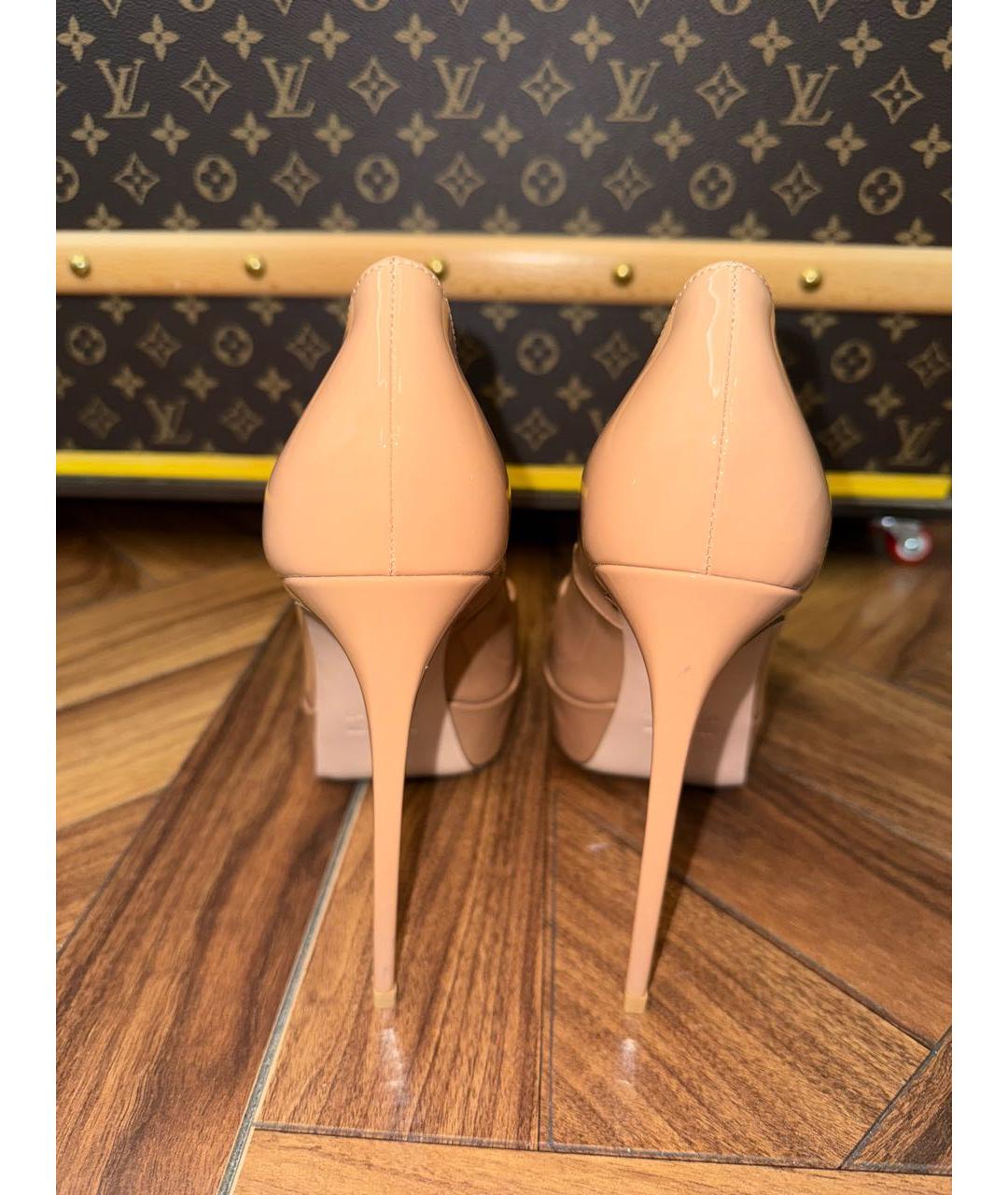 LE SILLA Бежевые туфли из лакированной кожи, фото 4