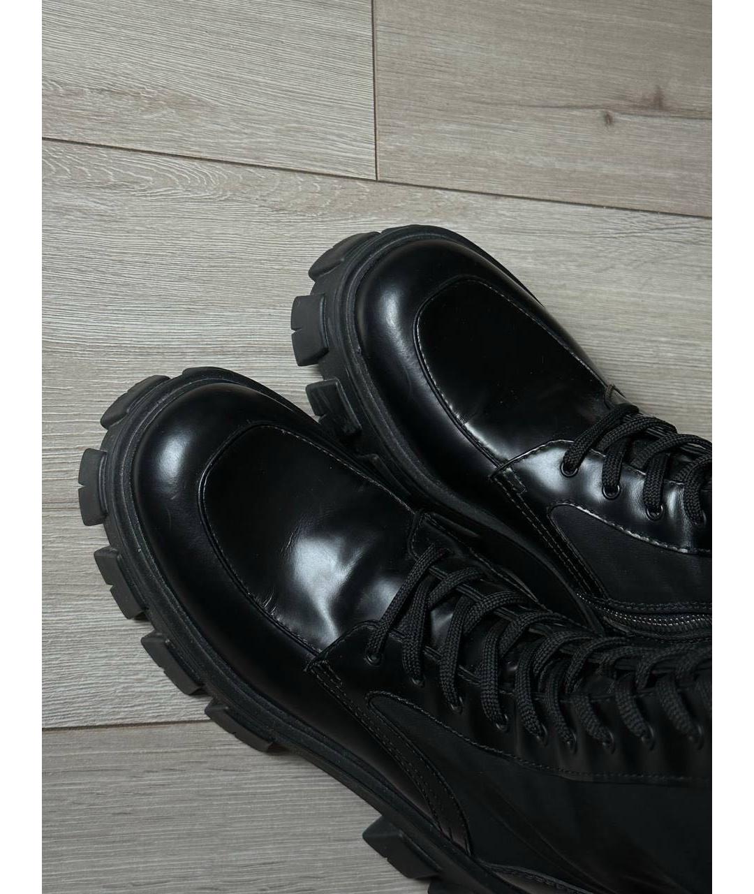 PRADA Черные кожаные ботинки, фото 5