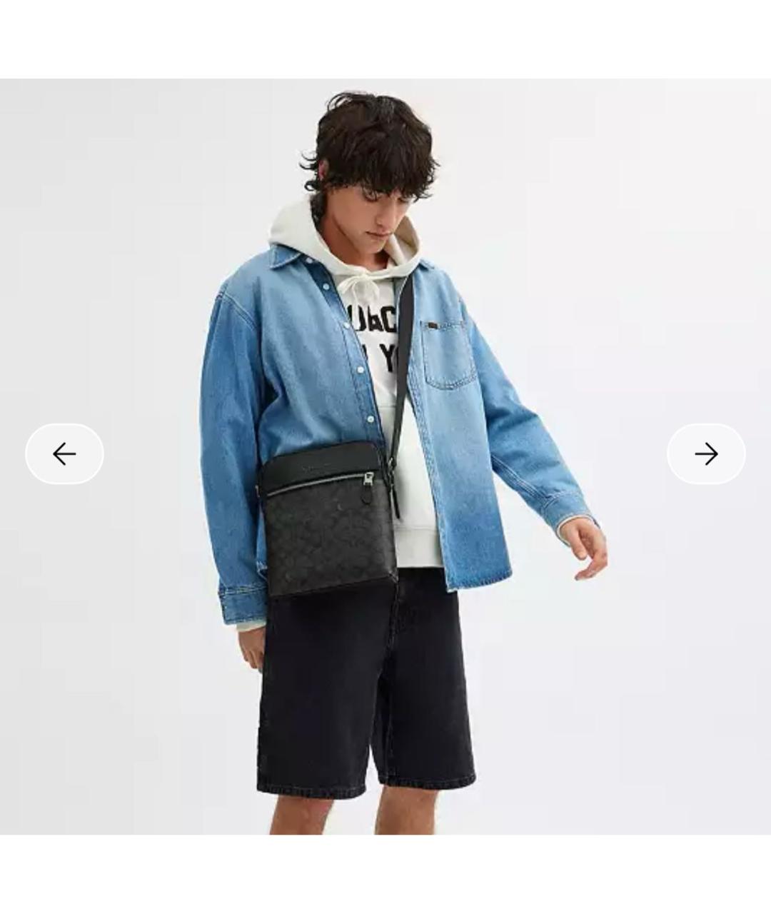 COACH Черная сумка на плечо, фото 8