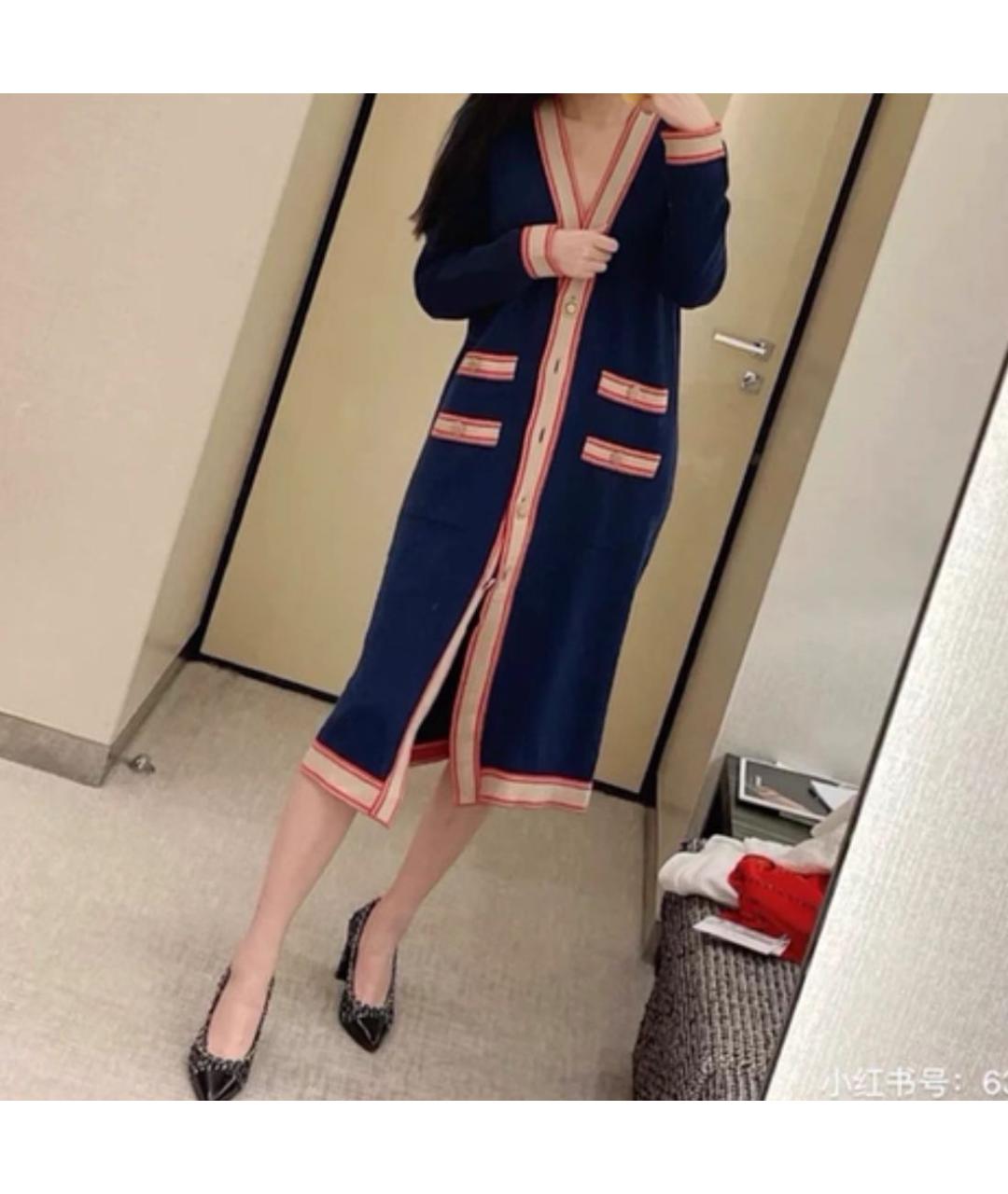 CHANEL Темно-синий кашемировый кардиган, фото 3