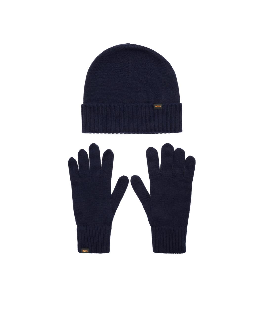 HUGO BOSS Темно-синяя шерстяная шапка, фото 8