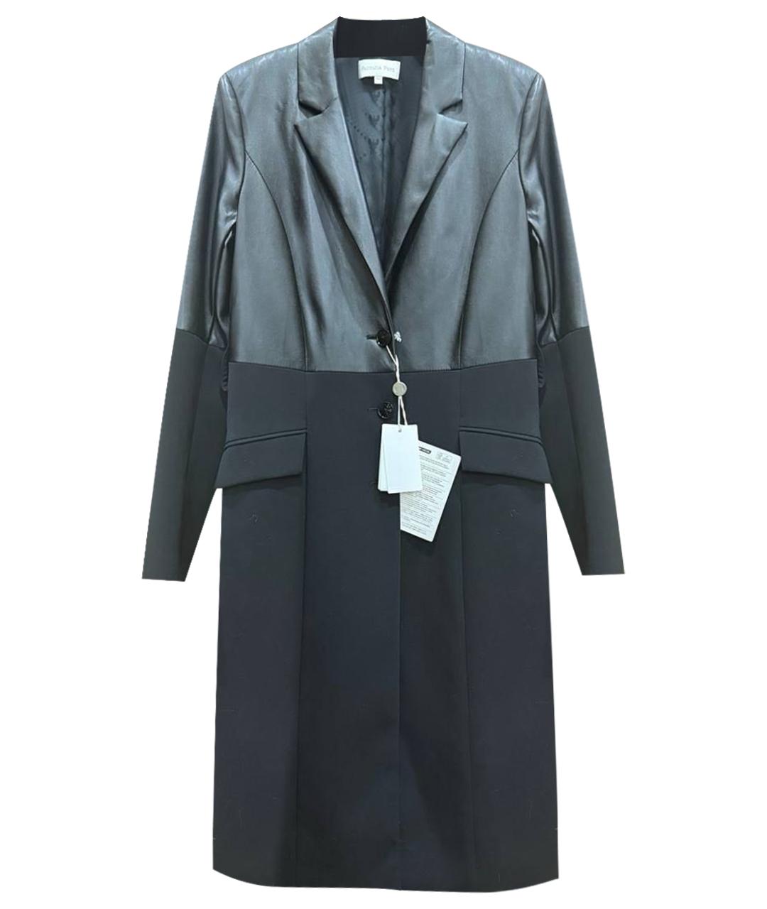 PATRIZIA PEPE Черное кожаное пальто, фото 1