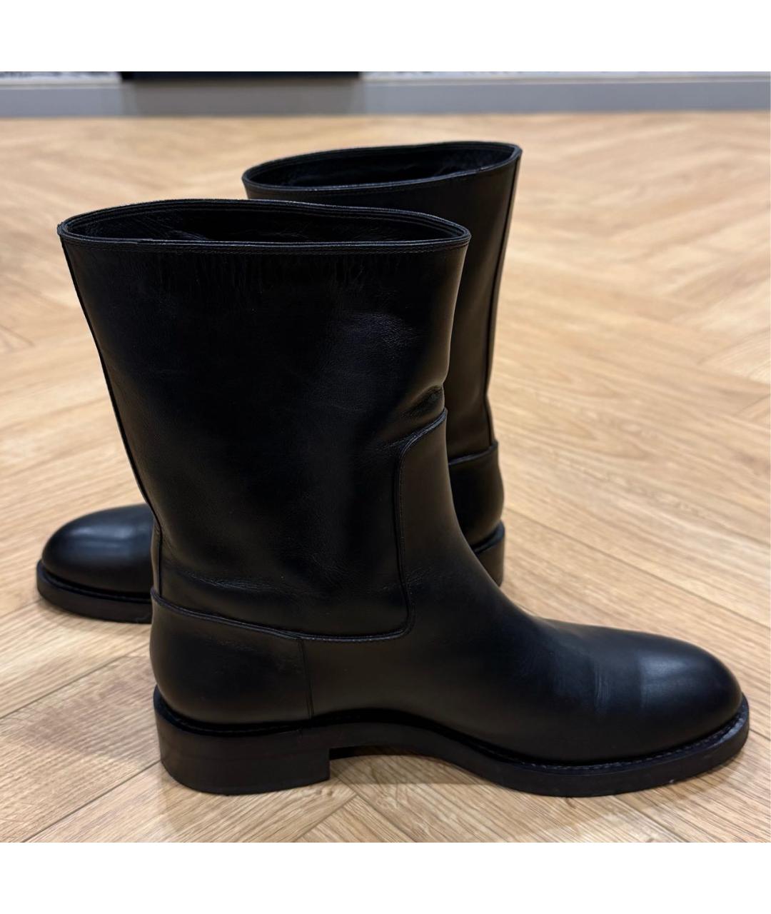 LOUIS VUITTON Черные кожаные сапоги, фото 6