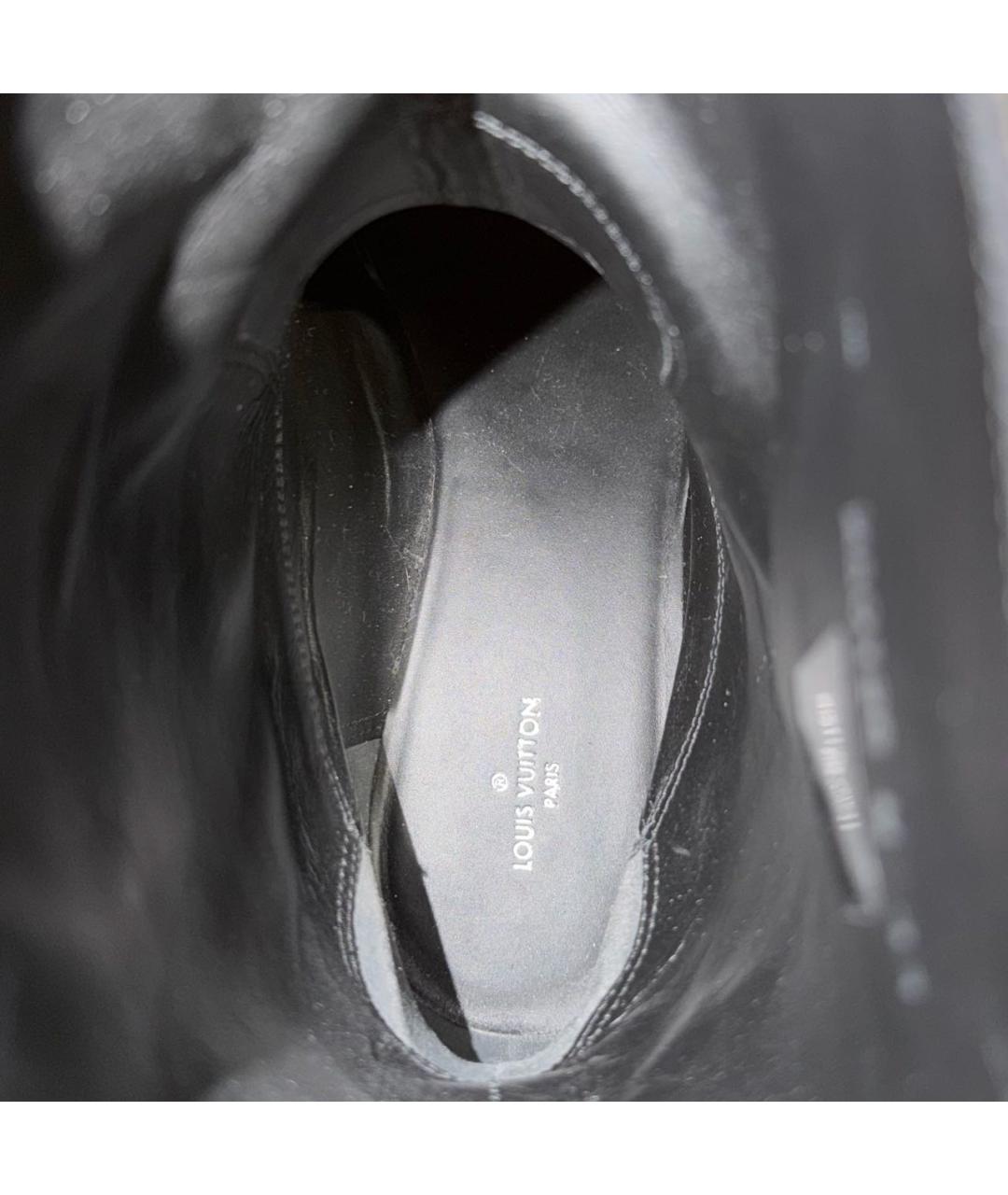 LOUIS VUITTON Черные кожаные сапоги, фото 8