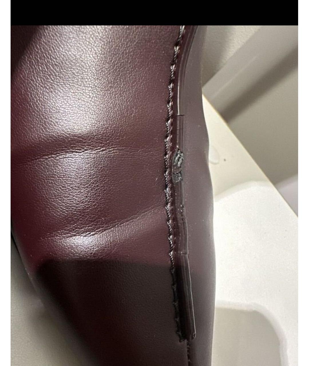 STELLA MCCARTNEY Бордовые кожаные ботильоны, фото 8