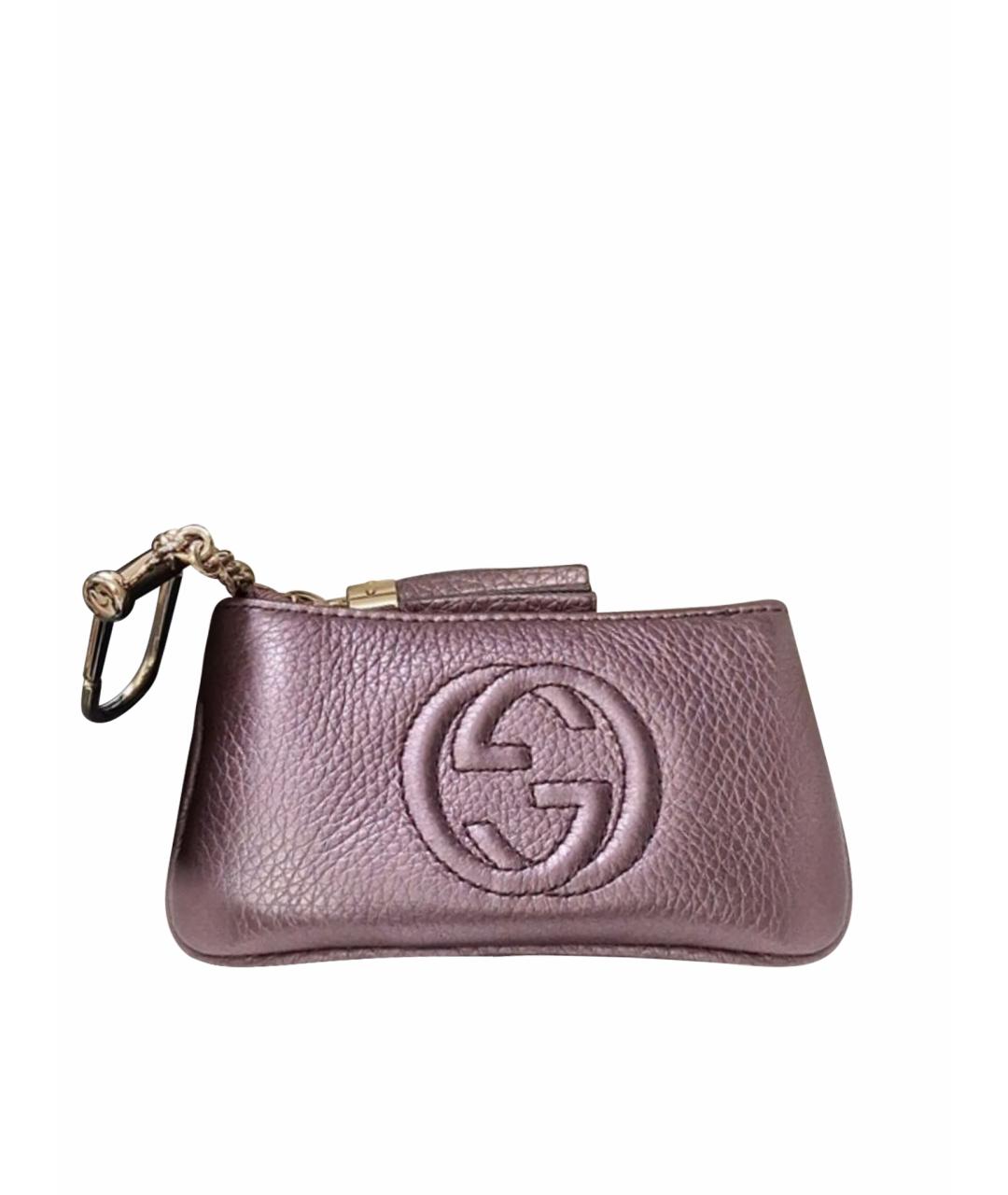 GUCCI Розовый кожаный кошелек, фото 1
