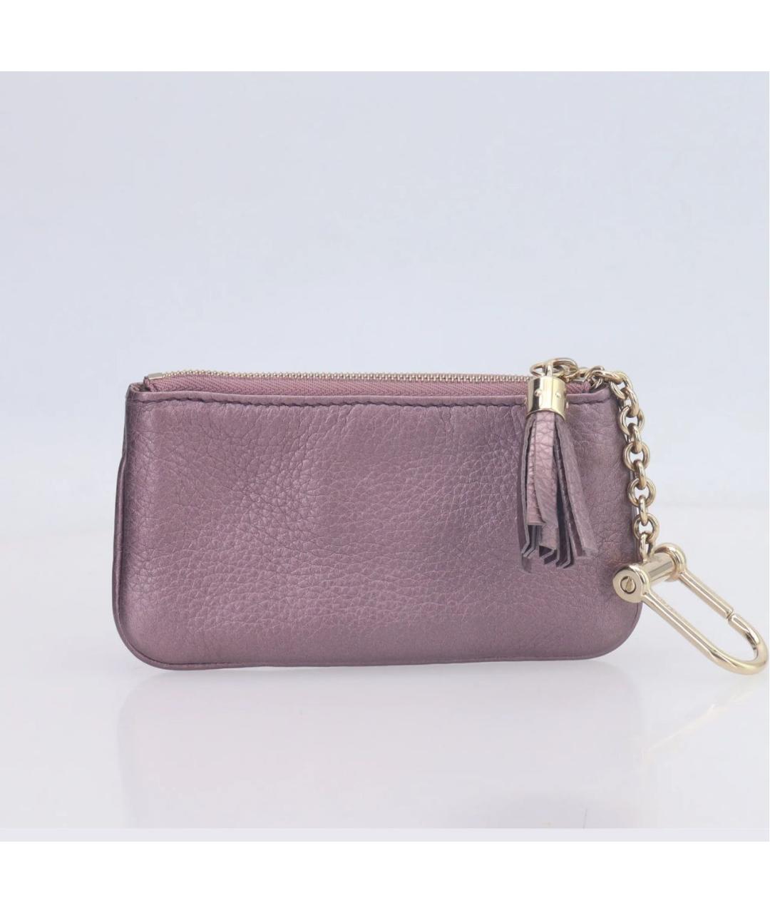 GUCCI Розовый кожаный кошелек, фото 3