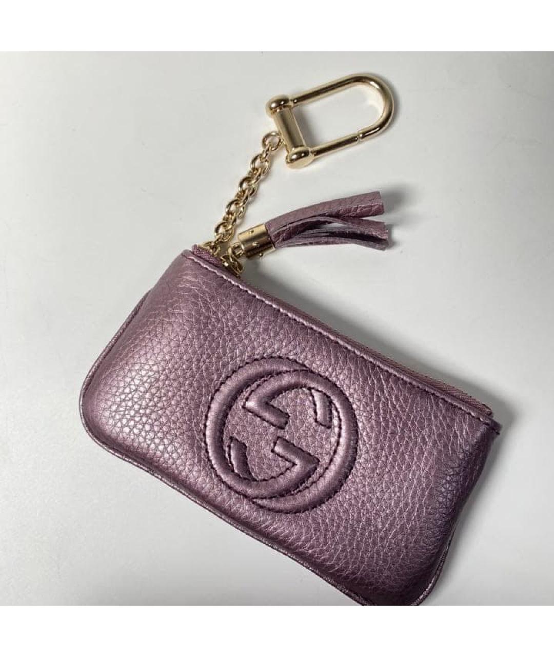 GUCCI Розовый кожаный кошелек, фото 2
