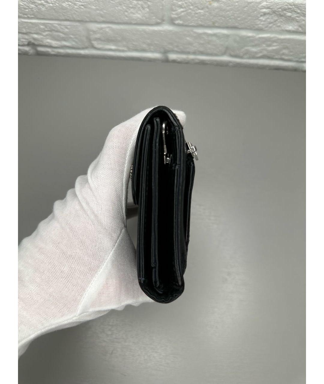 CHROME HEARTS Черный кожаный кошелек, фото 5