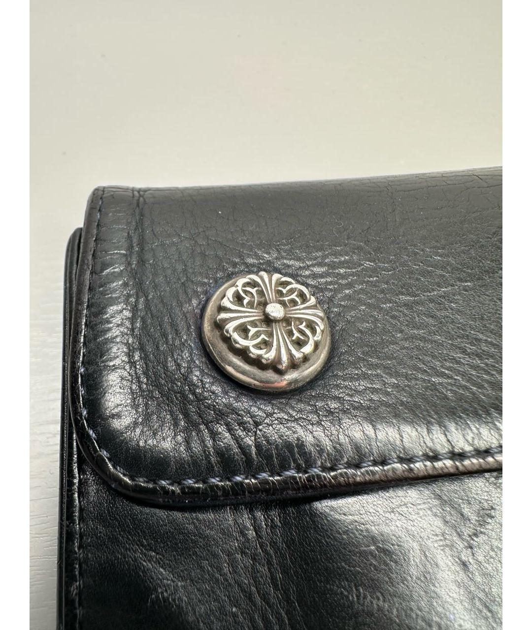 CHROME HEARTS Черный кожаный кошелек, фото 3