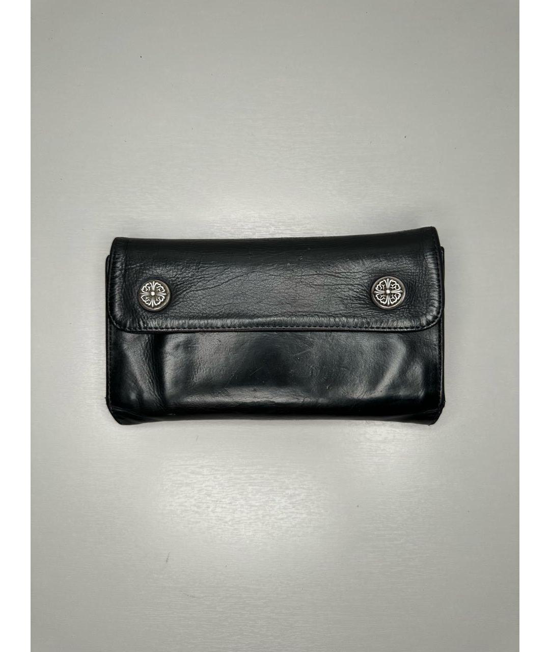CHROME HEARTS Черный кожаный кошелек, фото 9