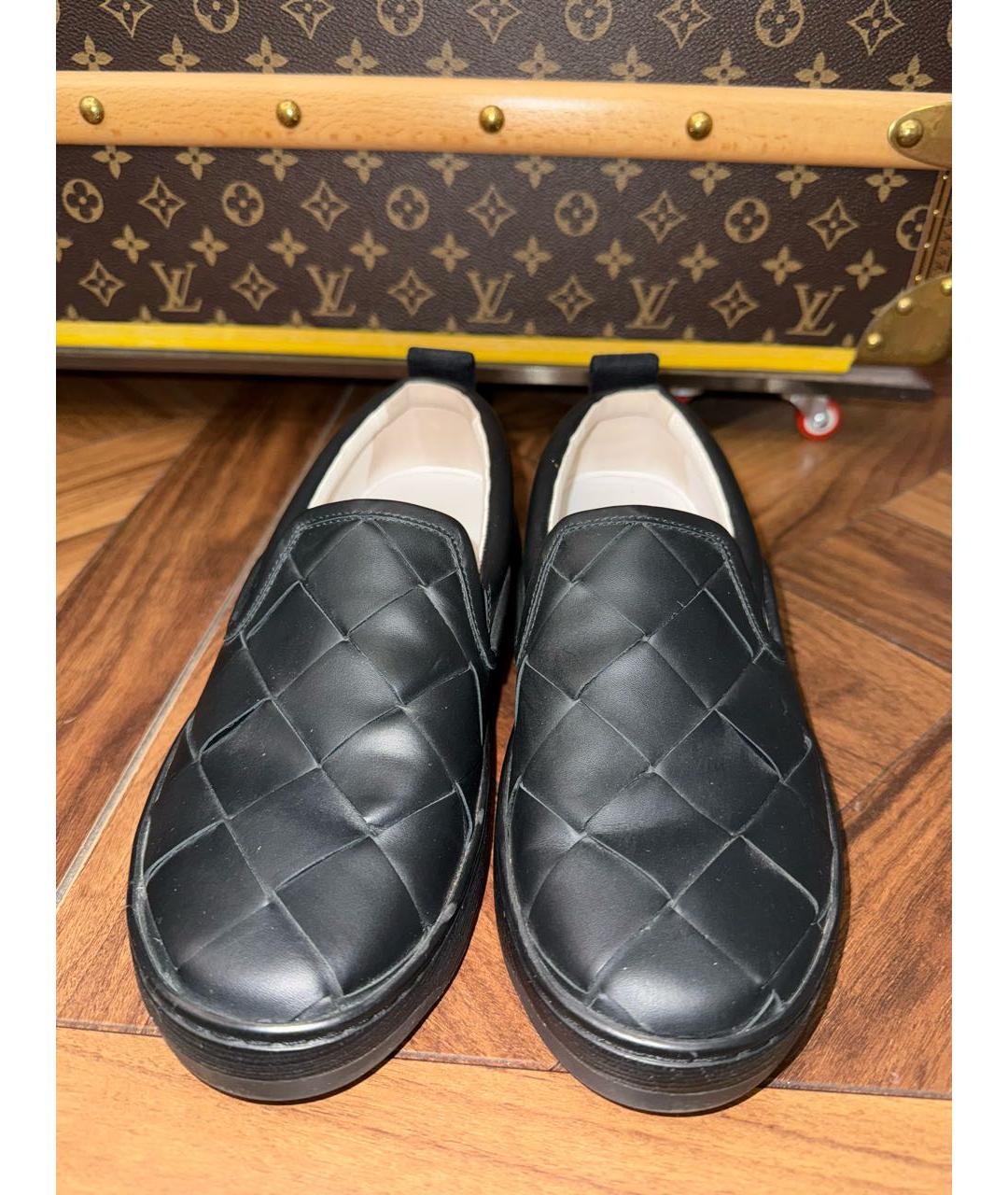 BOTTEGA VENETA Черные кожаные лоферы, фото 2