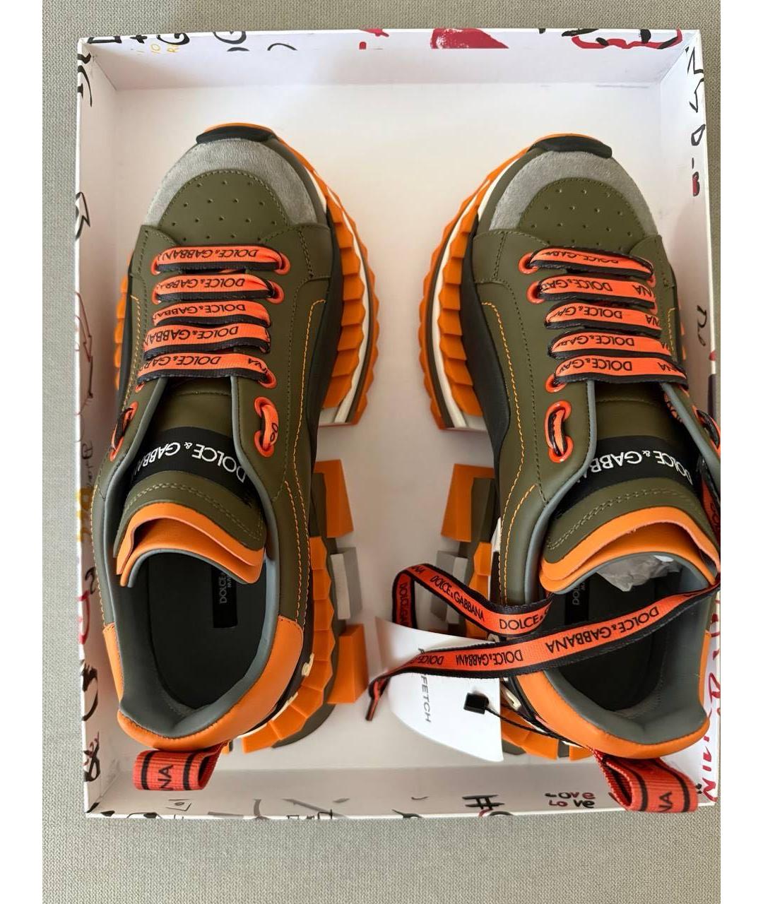 DOLCE&GABBANA Мульти кожаные кроссовки, фото 3