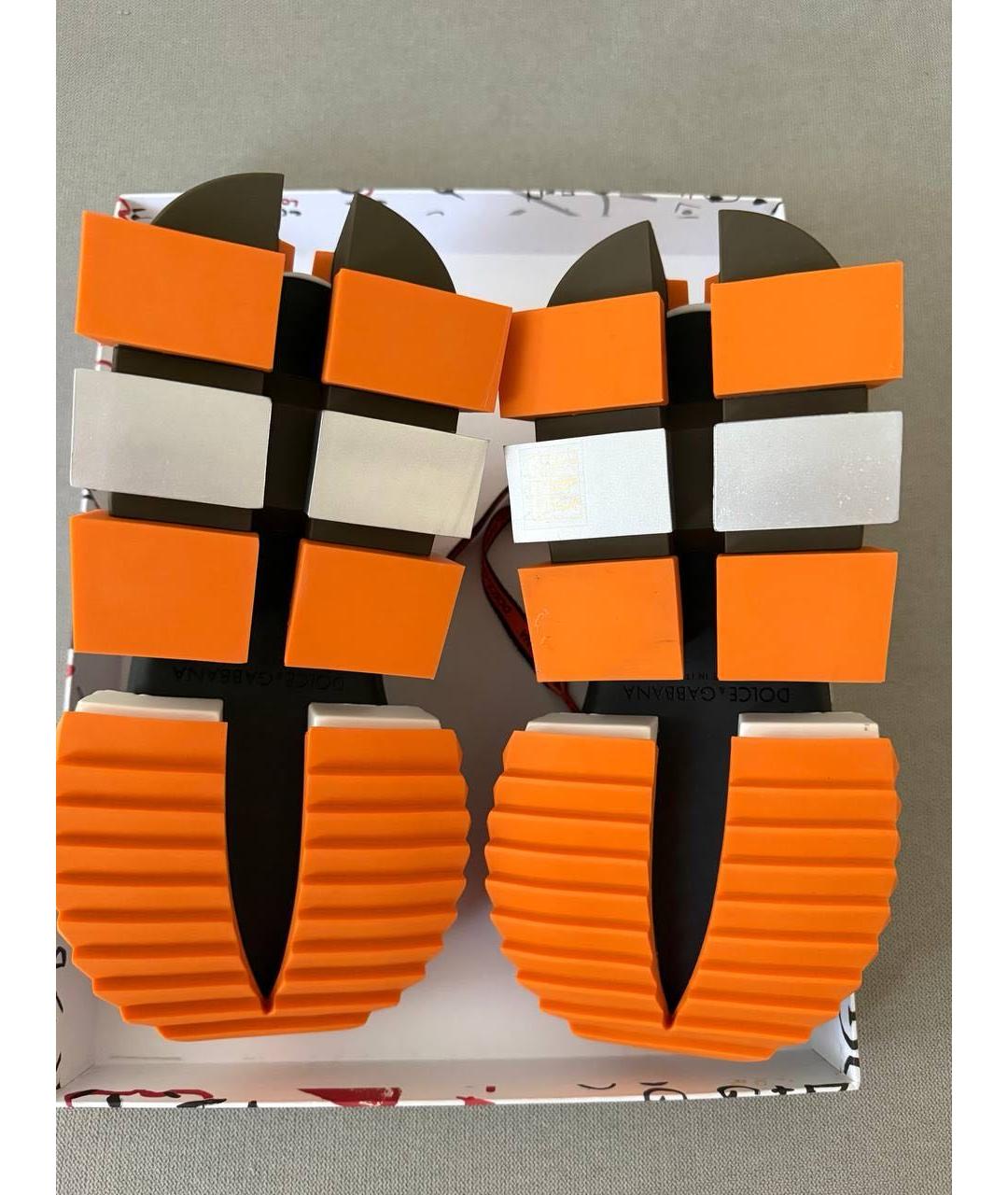 DOLCE&GABBANA Мульти кожаные кроссовки, фото 6