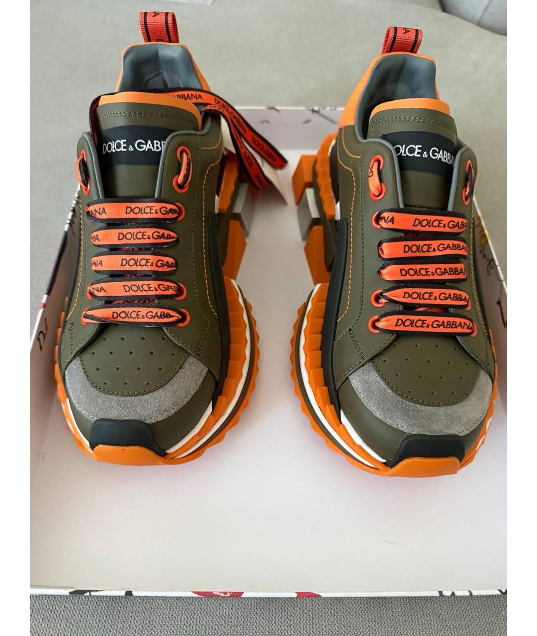 DOLCE&GABBANA Мульти кожаные кроссовки, фото 2