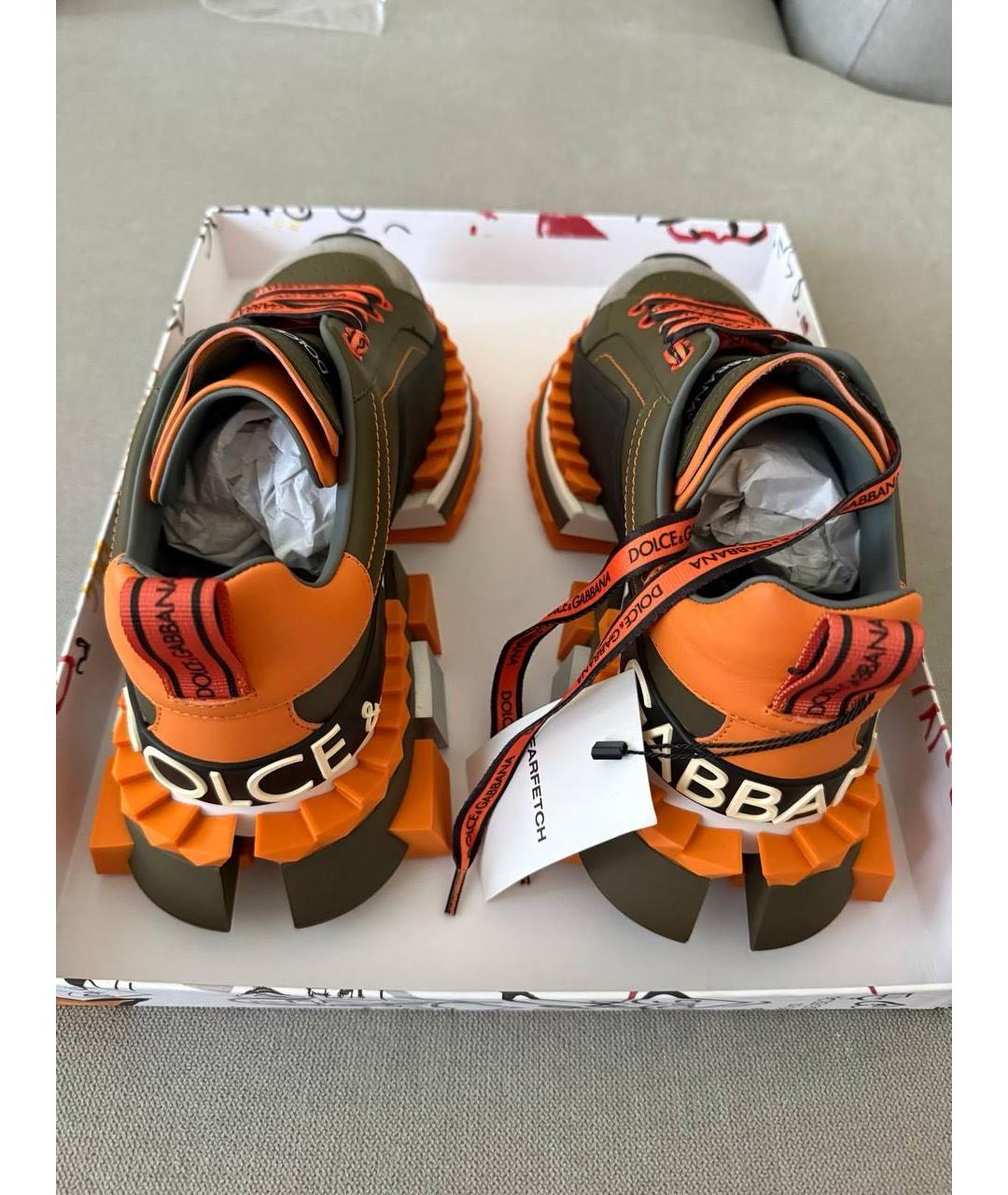 DOLCE&GABBANA Мульти кожаные кроссовки, фото 4