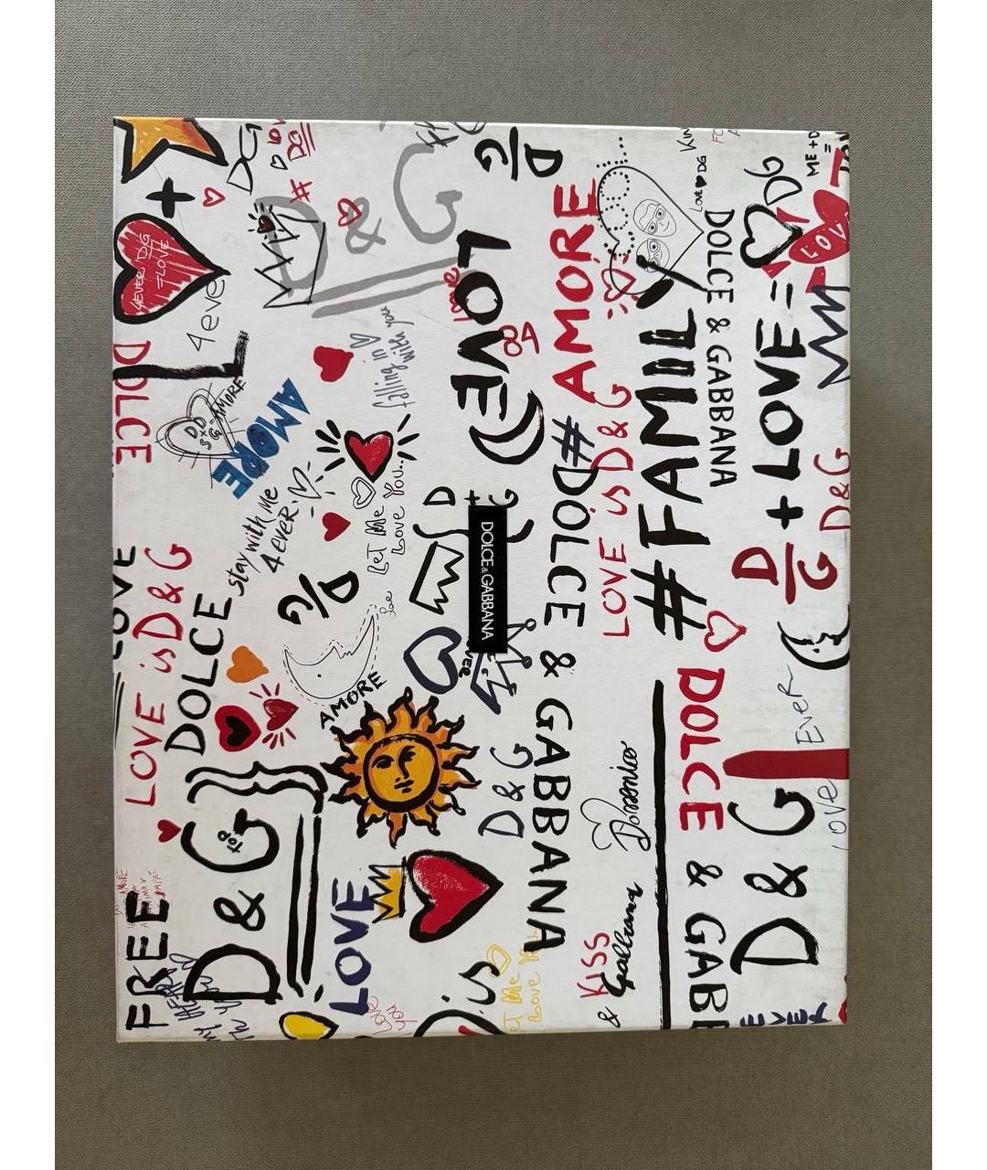 DOLCE&GABBANA Мульти кожаные кроссовки, фото 8