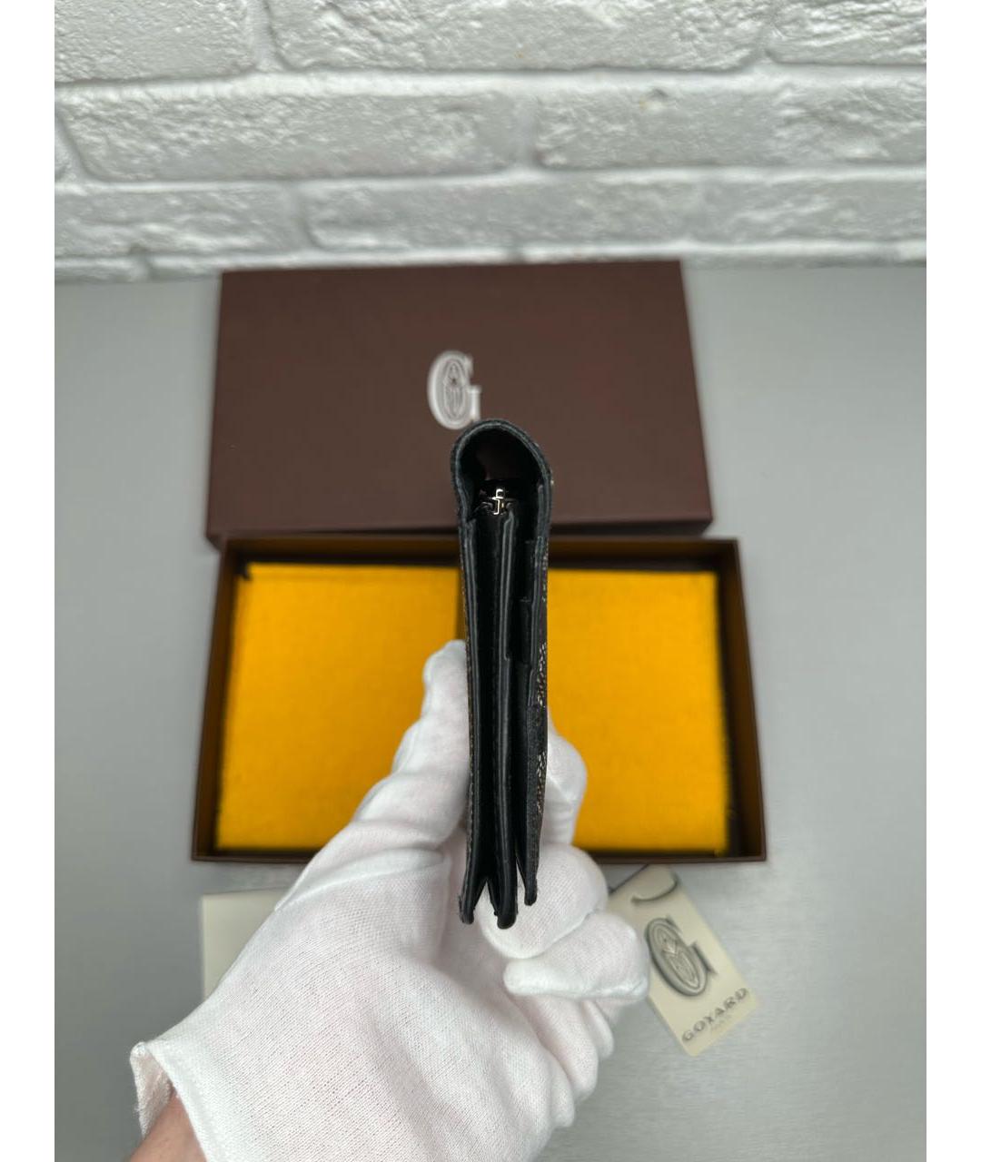GOYARD Черный кожаный кошелек, фото 5