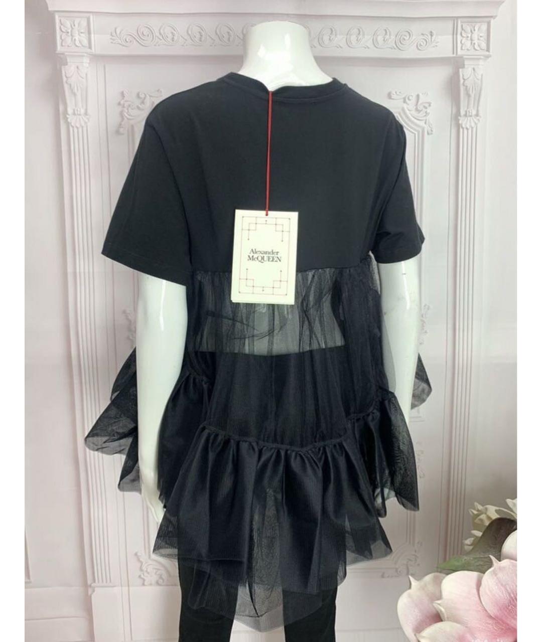 ALEXANDER MCQUEEN Черная хлопковая блузы, фото 2