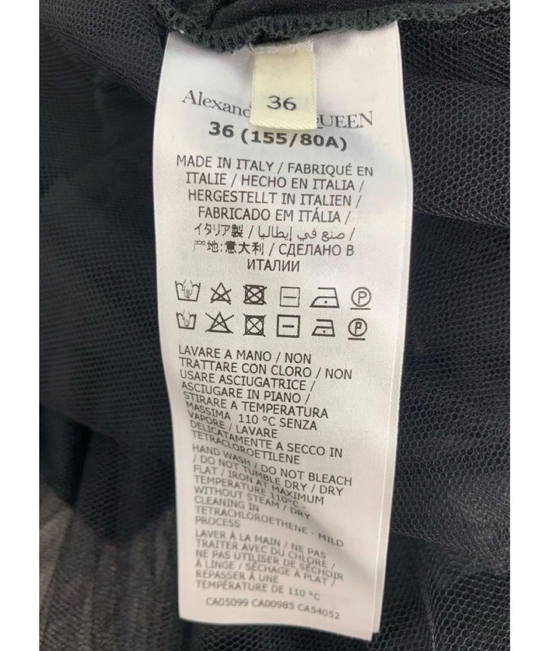 ALEXANDER MCQUEEN Черная хлопковая блузы, фото 6