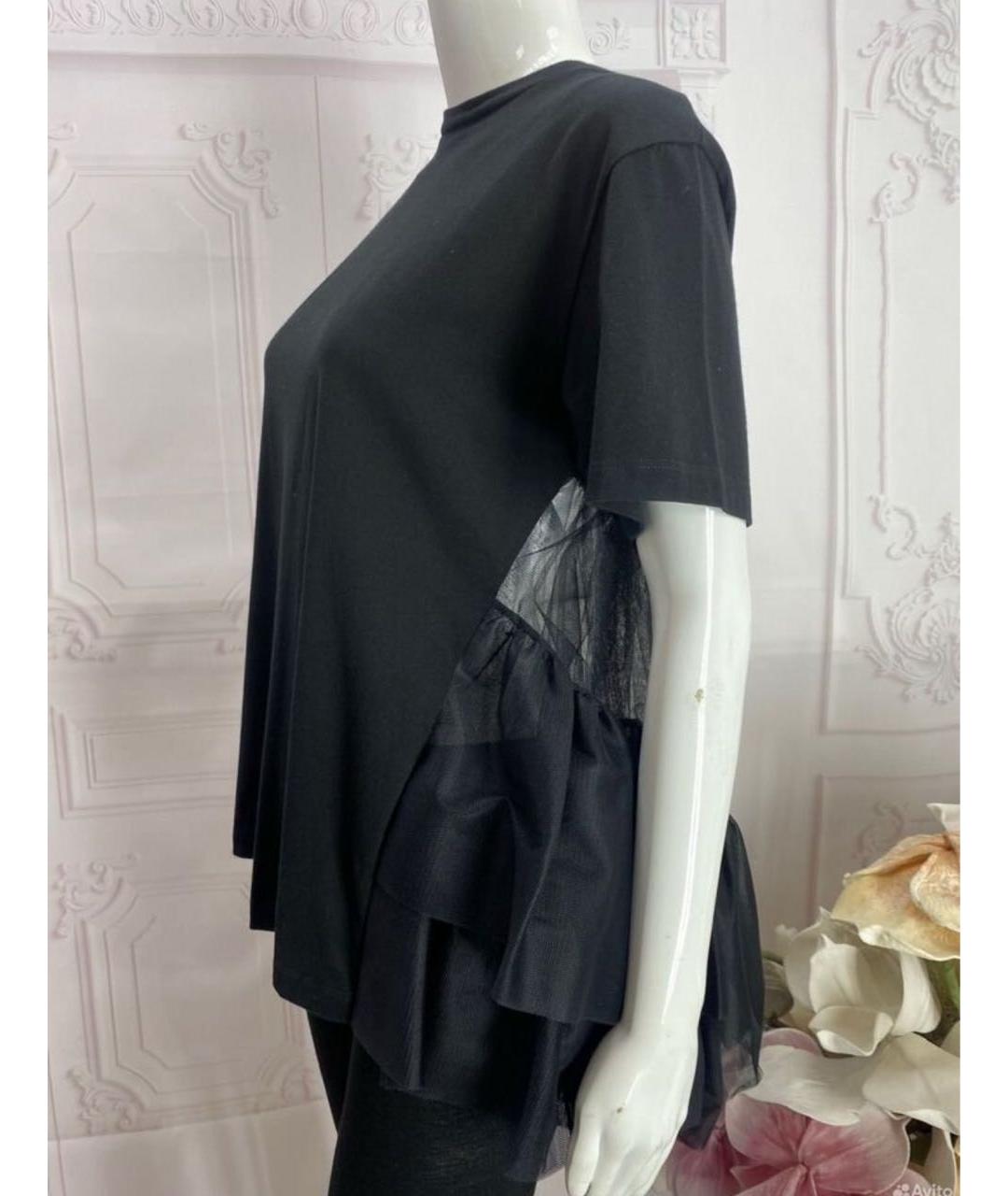 ALEXANDER MCQUEEN Черная хлопковая блузы, фото 5