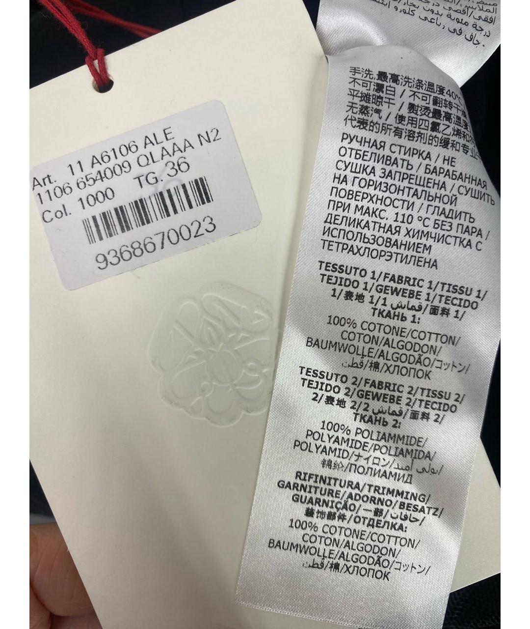 ALEXANDER MCQUEEN Черная хлопковая блузы, фото 8