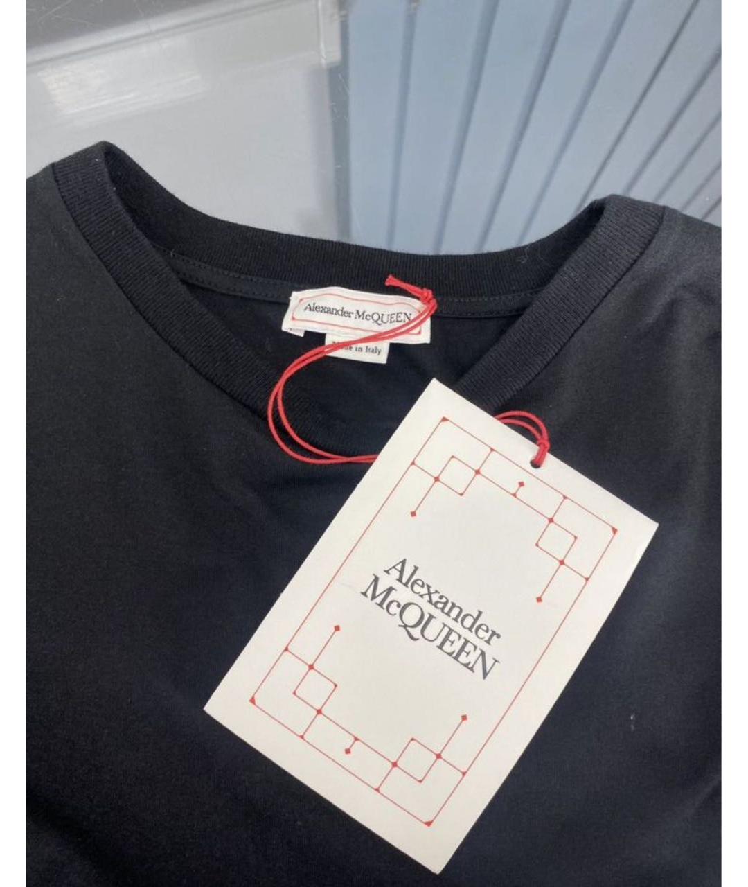 ALEXANDER MCQUEEN Черная хлопковая блузы, фото 3