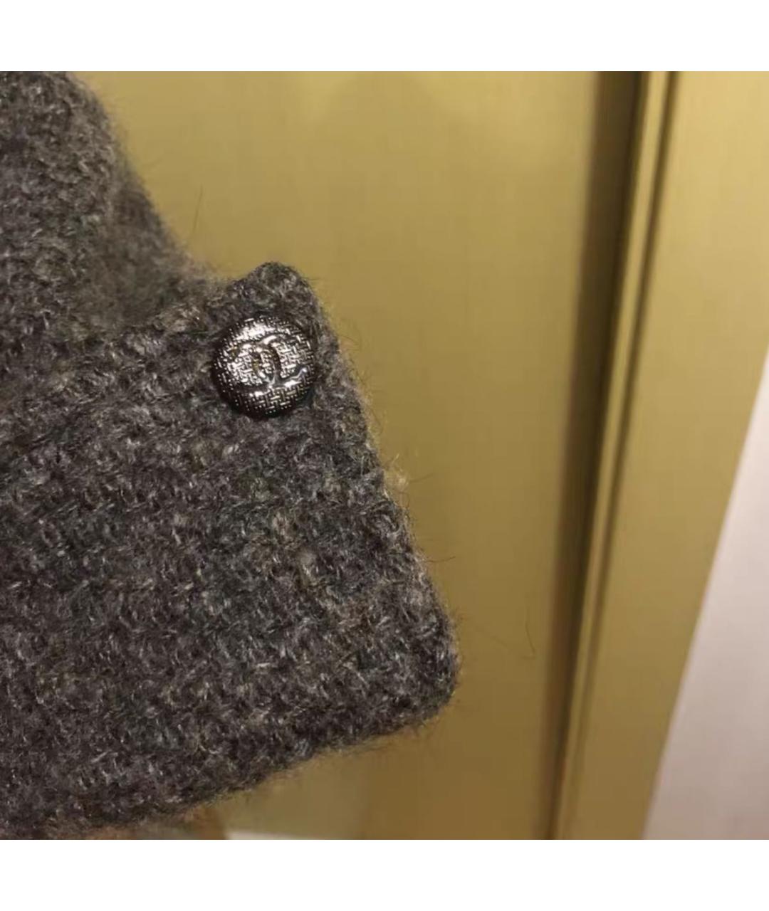 CHANEL Антрацитовое шерстяное пальто, фото 3