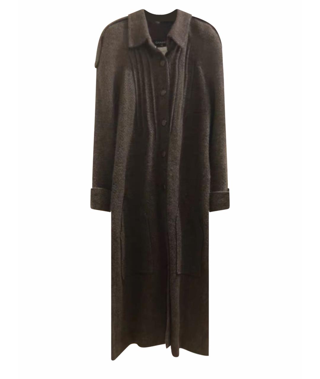 CHANEL Антрацитовое шерстяное пальто, фото 1