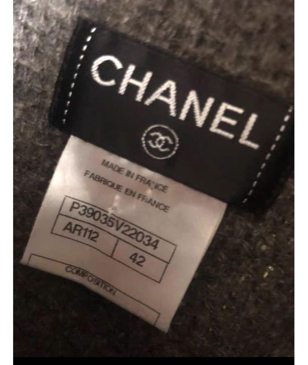 CHANEL Антрацитовое шерстяное пальто, фото 6