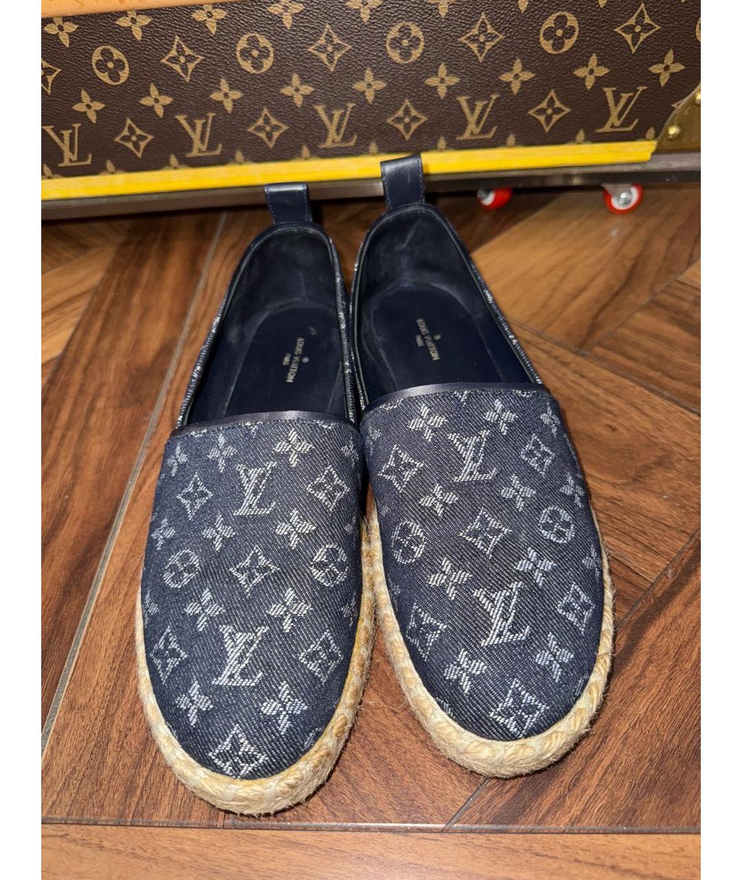 LOUIS VUITTON Темно-синие текстильные эспадрильи, фото 2