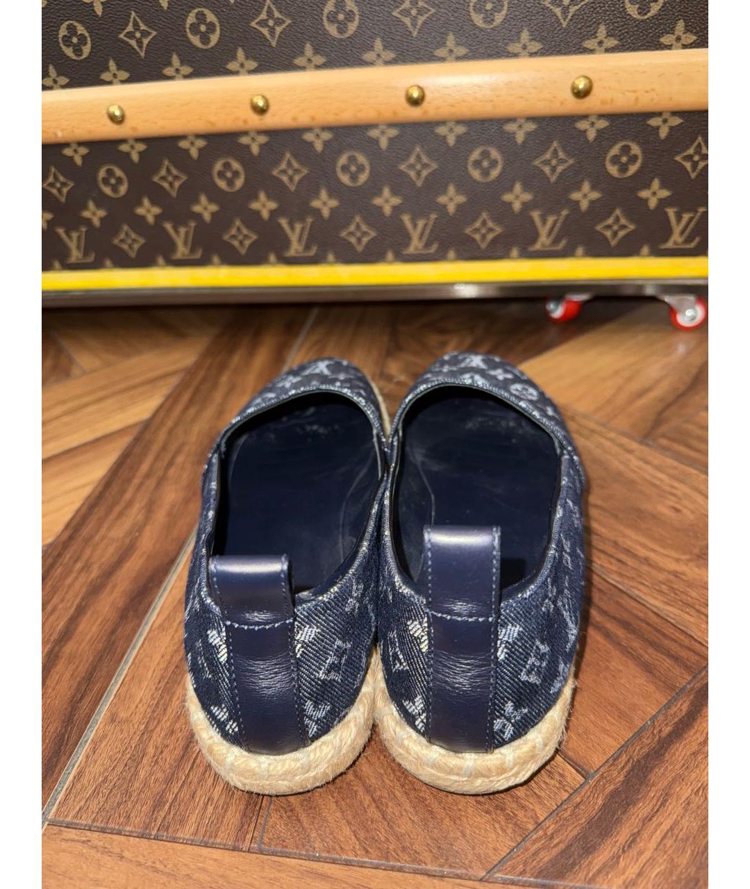 LOUIS VUITTON Темно-синие текстильные эспадрильи, фото 4
