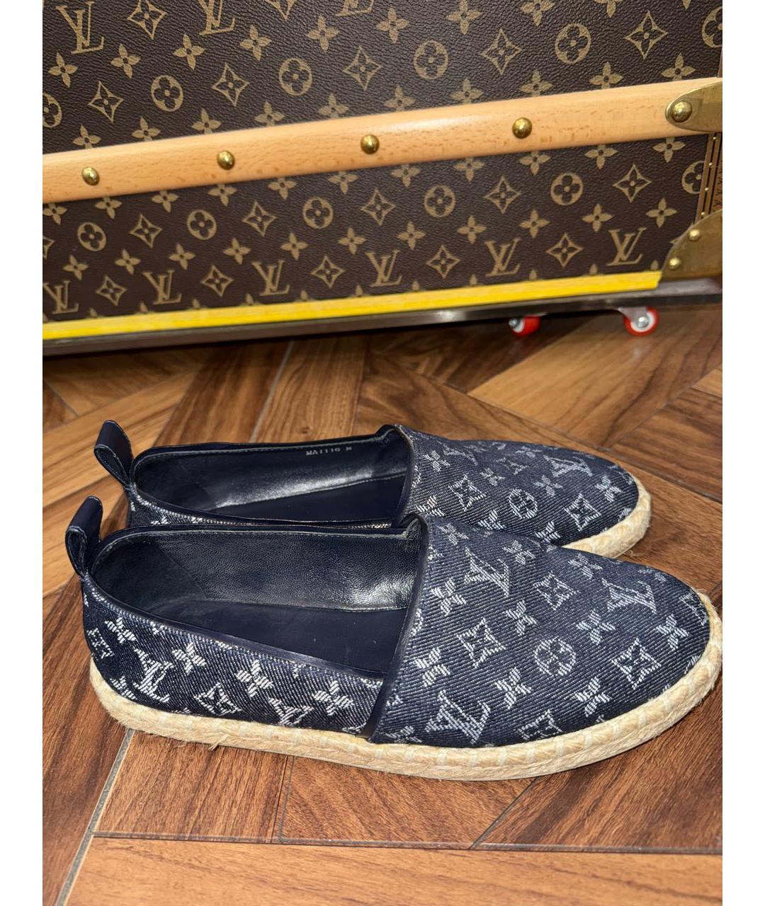 LOUIS VUITTON Темно-синие текстильные эспадрильи, фото 5