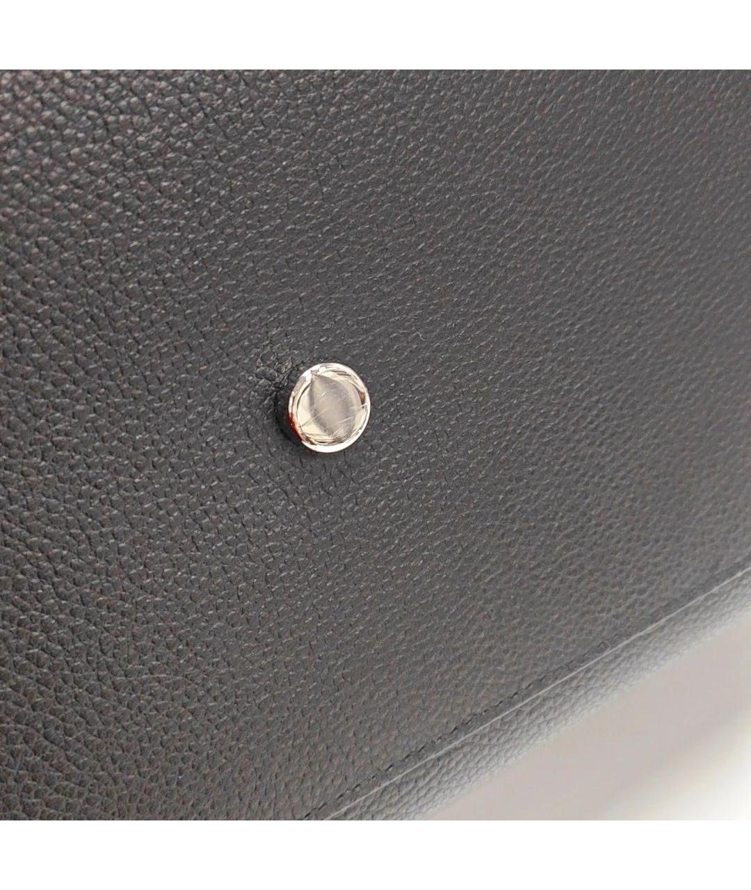 SAINT LAURENT Черная кожаная сумка тоут, фото 7