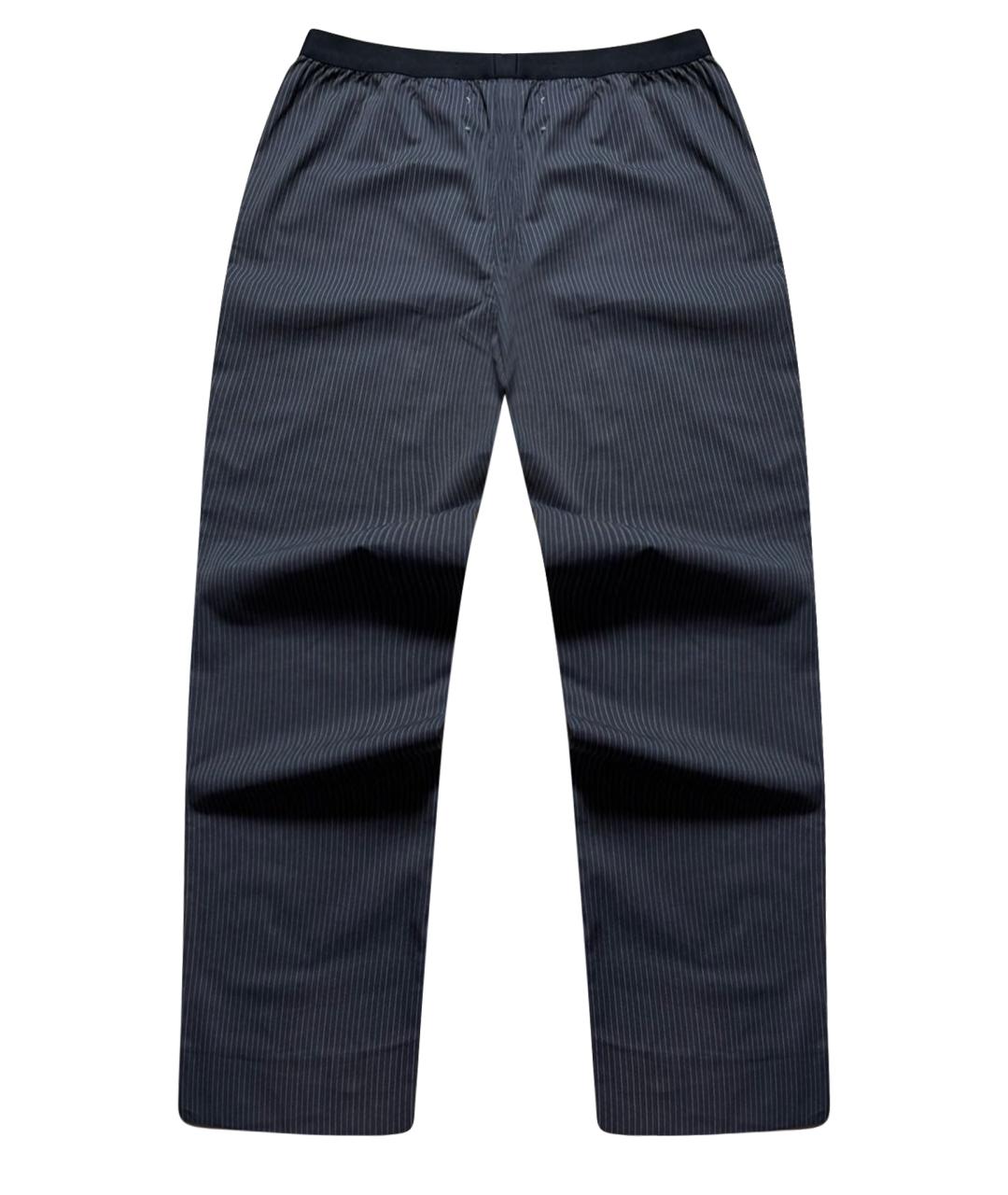 MAISON MARGIELA Темно-синие хлопковые прямые брюки, фото 1