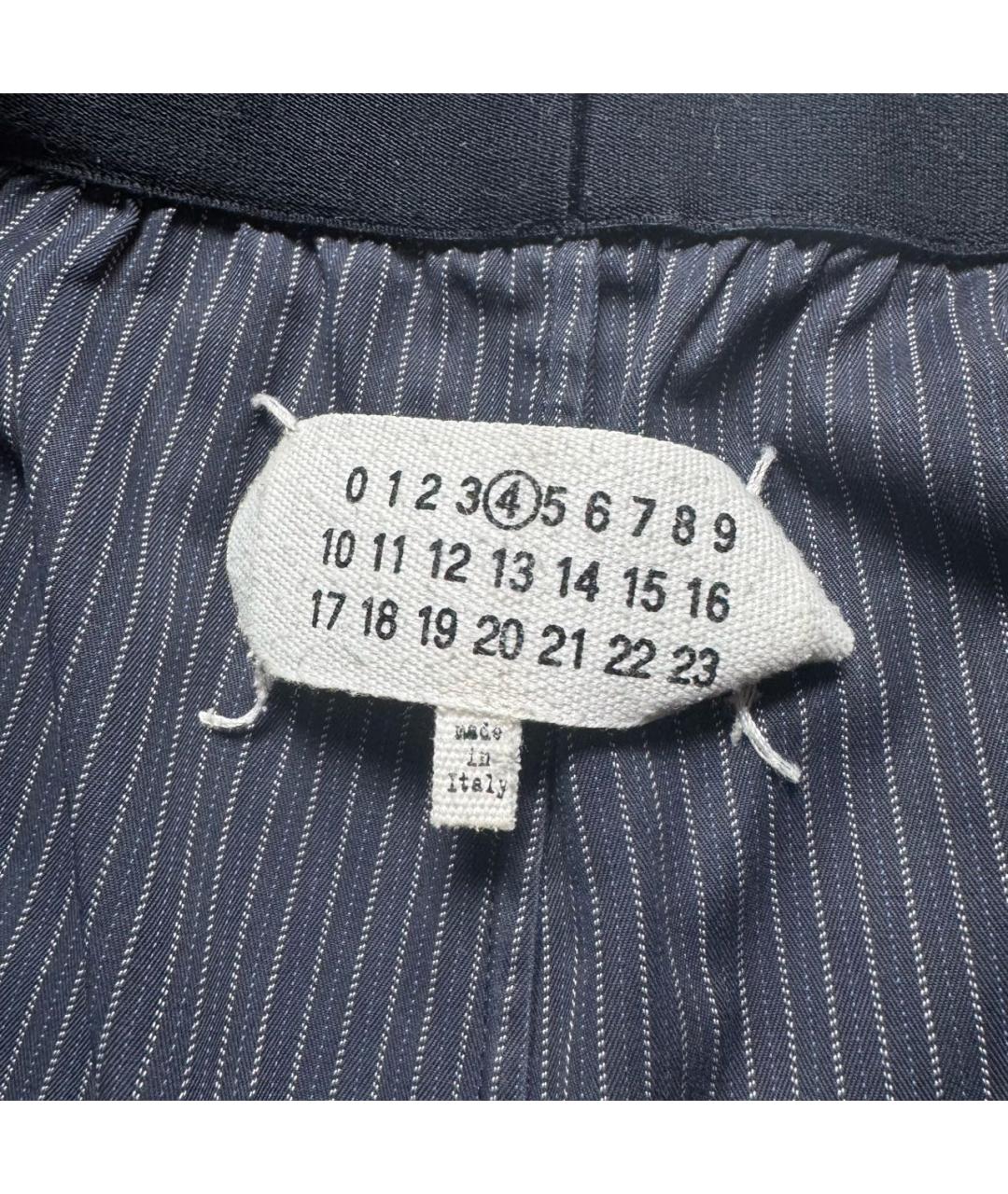 MAISON MARGIELA Темно-синие хлопковые прямые брюки, фото 5