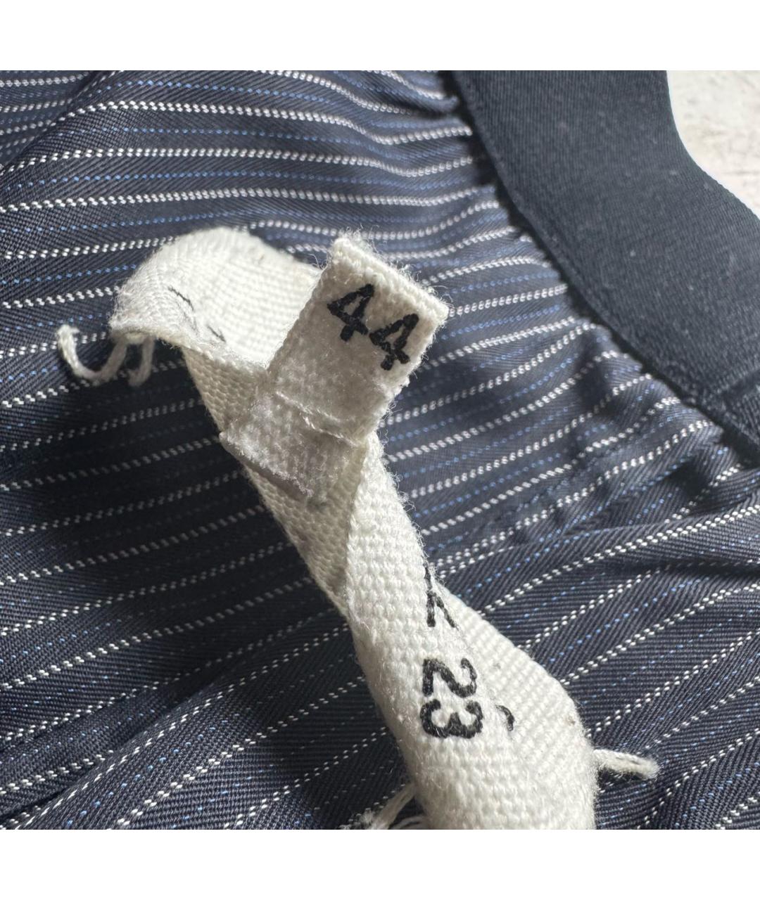 MAISON MARGIELA Темно-синие хлопковые прямые брюки, фото 6